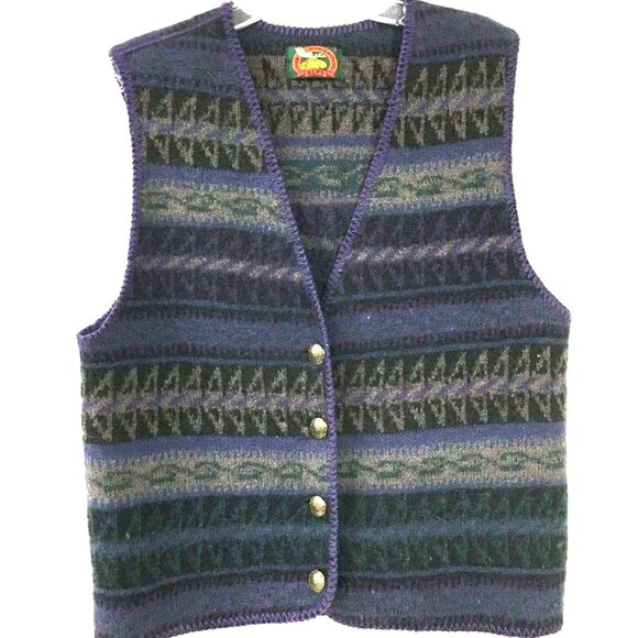 Alps Vintage Wool Sweater Vest - Size Large - Picture 1 of 7